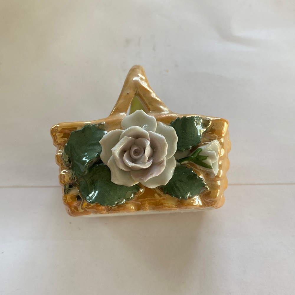 Antique ceramic basket